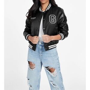 GUESS Women's Black Varsity Jacket